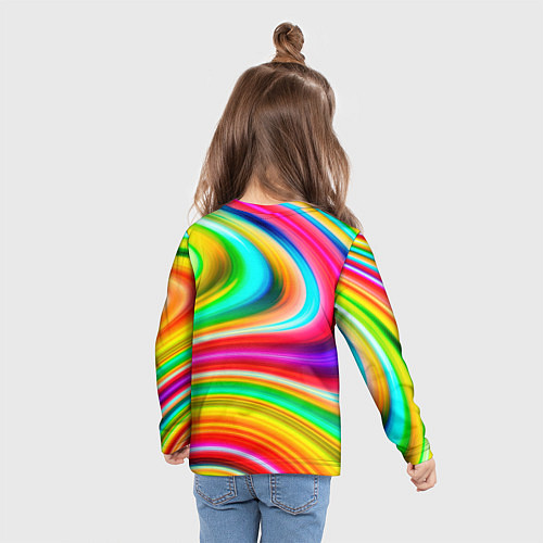 Детский лонгслив Rainbow colors / 3D-принт – фото 6
