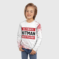 Лонгслив детский Hitman: красные таблички Best Player и Ultimate, цвет: 3D-принт — фото 2
