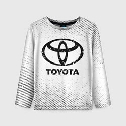 Лонгслив детский Toyota с потертостями на светлом фоне, цвет: 3D-принт