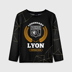 Лонгслив детский Лого Lyon и надпись legendary football club на тем, цвет: 3D-принт