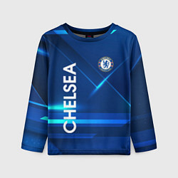 Детский лонгслив Chelsea Синяя абстракция