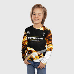 Лонгслив детский Tottenham legendary sport fire, цвет: 3D-принт — фото 2
