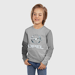 Лонгслив детский Opel - серая абстракция, цвет: 3D-принт — фото 2