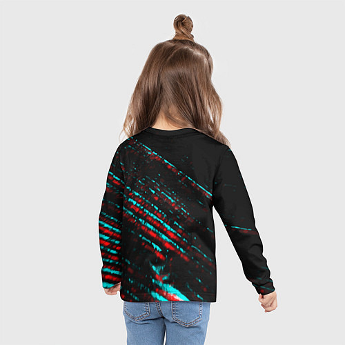 Детский лонгслив Final Fantasy в стиле glitch и баги графики на тем / 3D-принт – фото 6