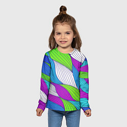 Лонгслив детский Цветная ткань, цвет: 3D-принт — фото 2