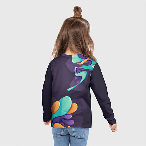 Детский лонгслив Free Fire graffity splash / 3D-принт – фото 6