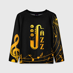 Лонгслив детский Jazz - ноты, цвет: 3D-принт