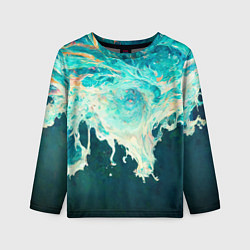 Лонгслив детский Поток воды, цвет: 3D-принт