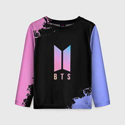Лонгслив детский BTS Blue And Pink, цвет: 3D-принт