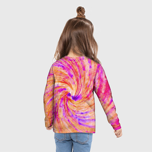 Детский лонгслив Color swirls / 3D-принт – фото 6