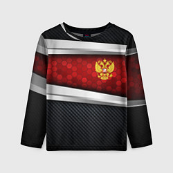 Лонгслив детский Black & red Russia, цвет: 3D-принт
