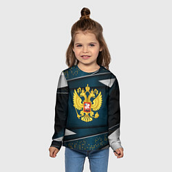 Лонгслив детский Russia - dark abstract, цвет: 3D-принт — фото 2