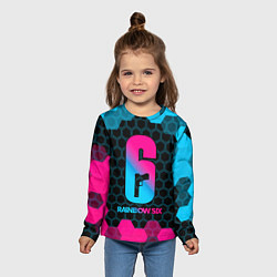 Лонгслив детский Rainbow Six - neon gradient, цвет: 3D-принт — фото 2