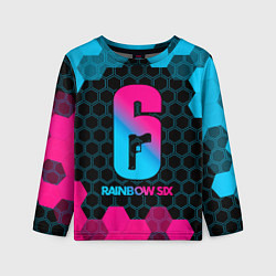 Лонгслив детский Rainbow Six - neon gradient, цвет: 3D-принт