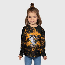 Лонгслив детский Орел в огне, цвет: 3D-принт — фото 2
