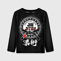 Лонгслив детский Brazilian fight club Jiu-jitsu, цвет: 3D-принт