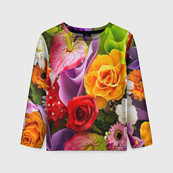 Лонгслив детский Прекрасный цветочный букет, цвет: 3D-принт