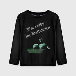 Лонгслив детский Я готов а к Хэллоуину, цвет: 3D-принт