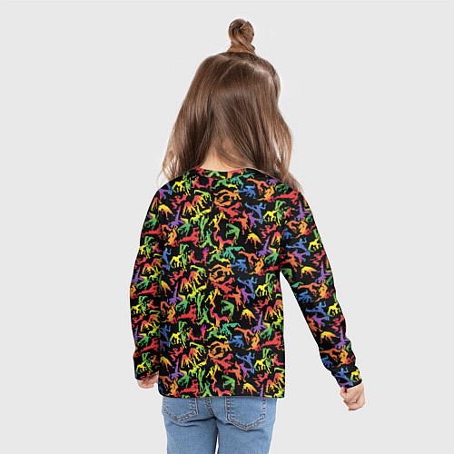 Детский лонгслив Capoeira color mens / 3D-принт – фото 6