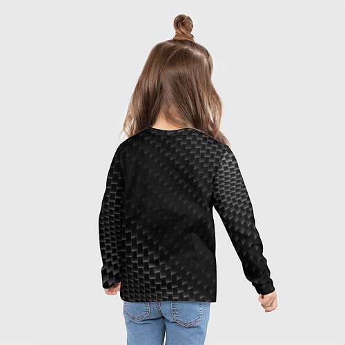 Детский лонгслив Yamaha карбоновый фон / 3D-принт – фото 6