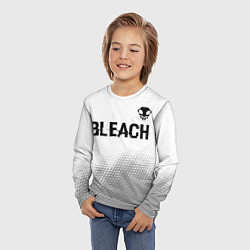 Лонгслив детский Bleach glitch на светлом фоне: символ сверху, цвет: 3D-принт — фото 2