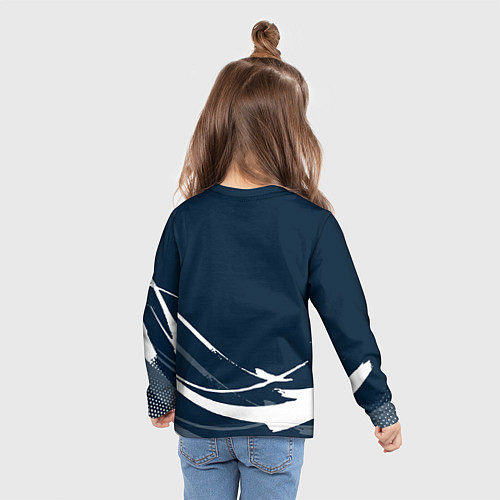 Детский лонгслив Billie Eilish - Абстракция / 3D-принт – фото 6