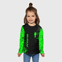Лонгслив детский Билли Айлиш зелёная краска, цвет: 3D-принт — фото 2