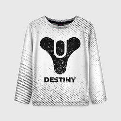 Лонгслив детский Destiny с потертостями на светлом фоне, цвет: 3D-принт