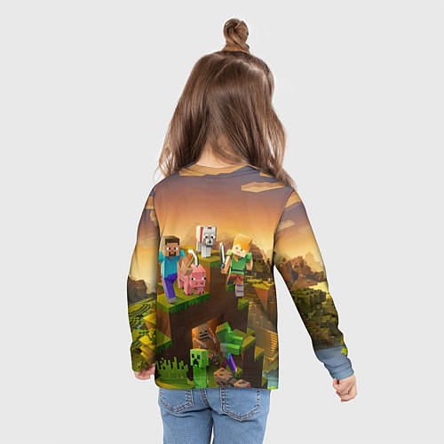 Детский лонгслив Алексей Minecraft / 3D-принт – фото 6