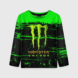 Лонгслив детский Monster energy green neon, цвет: 3D-принт