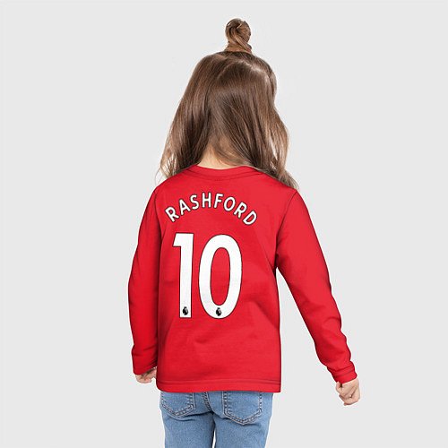 Детский лонгслив Rashford Манчестер Юнайтед форма 20222023 / 3D-принт – фото 6