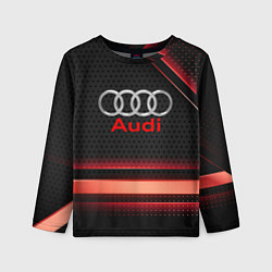 Лонгслив детский Audi абстракция карбон, цвет: 3D-принт