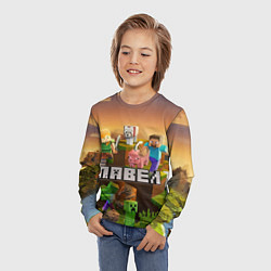 Лонгслив детский Павел Minecraft, цвет: 3D-принт — фото 2