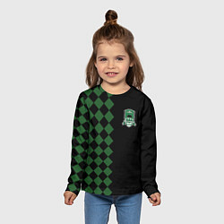 Лонгслив детский ФК Краснодар ромбики, цвет: 3D-принт — фото 2