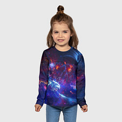 Лонгслив детский Абстрактное космическое пространство, цвет: 3D-принт — фото 2