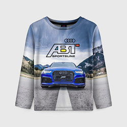 Лонгслив детский Audi ABT - sportsline на трассе, цвет: 3D-принт