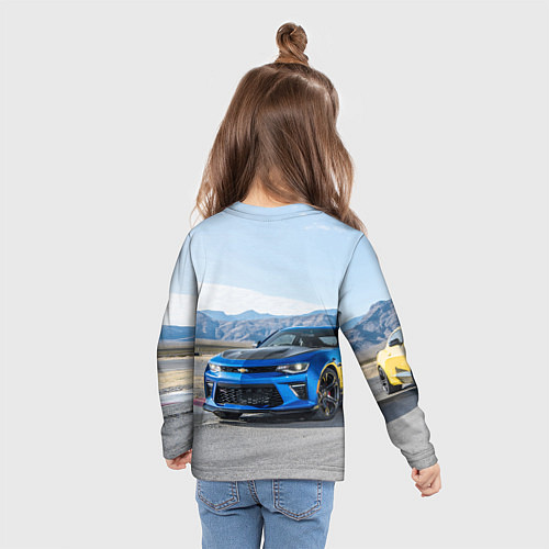 Детский лонгслив Chevrolet Camaro ZL 1 - Motorsport / 3D-принт – фото 6