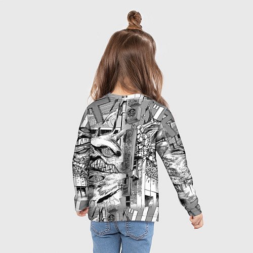 Детский лонгслив Аки Человек Бензопила / 3D-принт – фото 6