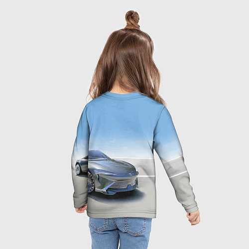 Детский лонгслив Buick concept в пустыне / 3D-принт – фото 6