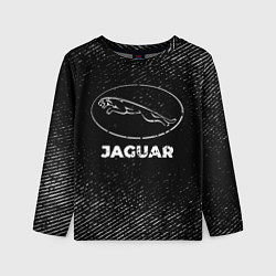 Лонгслив детский Jaguar с потертостями на темном фоне, цвет: 3D-принт
