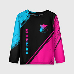 Лонгслив детский Hoffenheim - neon gradient: надпись, символ, цвет: 3D-принт