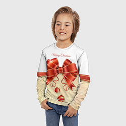 Лонгслив детский Подарочный бант с лентой, цвет: 3D-принт — фото 2
