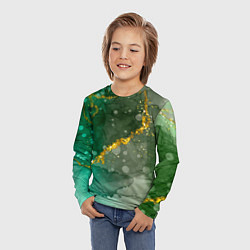 Лонгслив детский Изумрудная фантазия, цвет: 3D-принт — фото 2