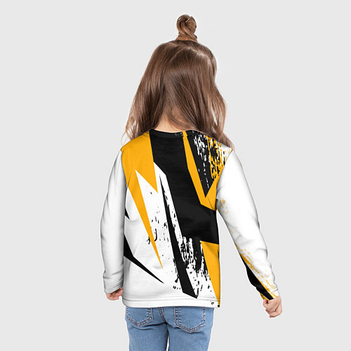 Детский лонгслив Гоночная абстракция / 3D-принт – фото 6