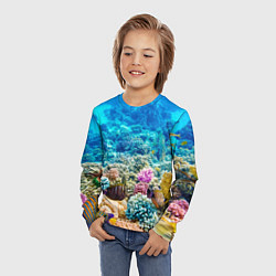 Лонгслив детский Дно морское, цвет: 3D-принт — фото 2