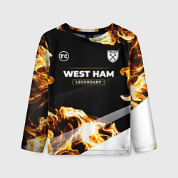 Лонгслив детский West Ham legendary sport fire, цвет: 3D-принт