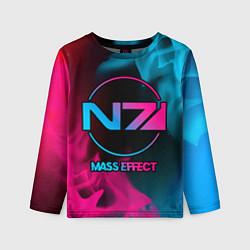 Лонгслив детский Mass Effect - neon gradient, цвет: 3D-принт