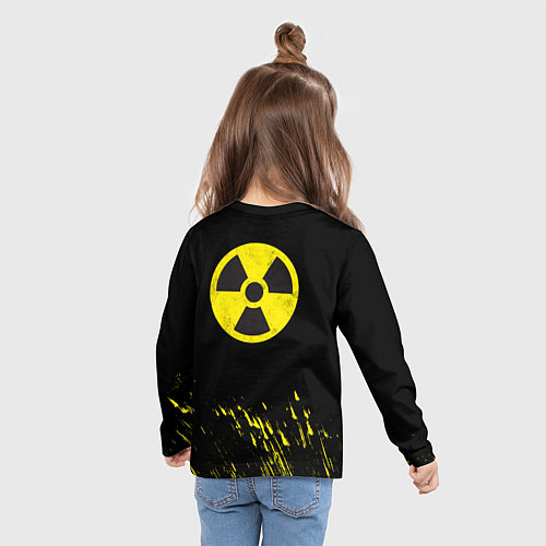 Детский лонгслив Radiation - радиационная опасность / 3D-принт – фото 6