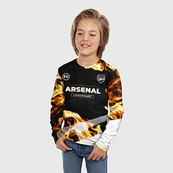 Лонгслив детский Arsenal legendary sport fire, цвет: 3D-принт — фото 2