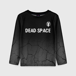 Лонгслив детский Dead Space glitch на темном фоне: символ сверху, цвет: 3D-принт